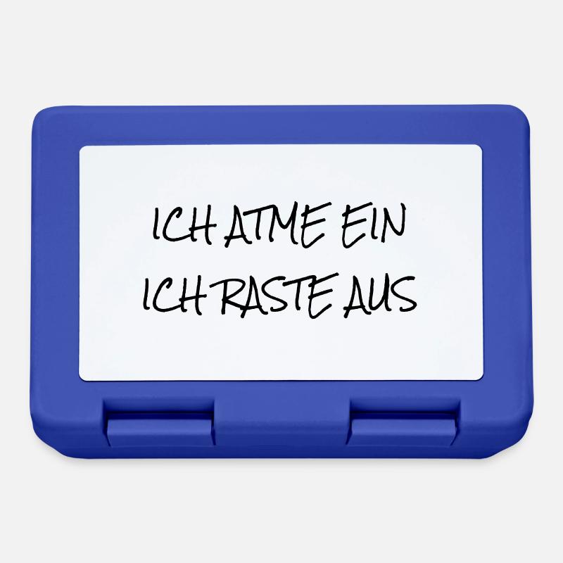 ICH ATME EIN - ICH RASTE AUS - Brotdose - Royalblau