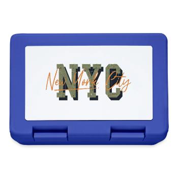 New York USA America Travel Tourist Patriot - Lunchbox - royal blue - Front