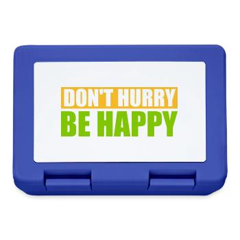 Don't hurry be happy - Lunchbox - royal blue - Front