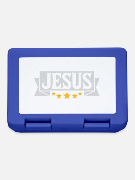 Jesus Christus Banner Zitat - Brotdose - Royalblau