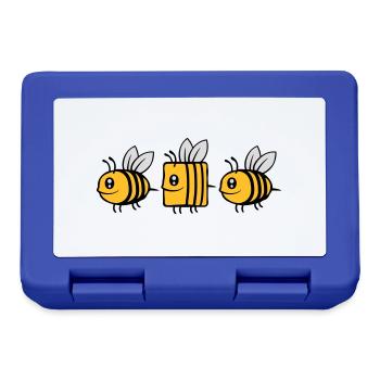 bee different comic bee - Lunchbox - royal blue - Front