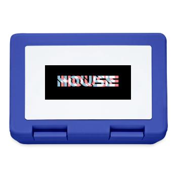 3D Effekt House Logo - Brotdose - Royalblau - Vorne