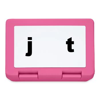 Cooles "Just Us" Design for sie und ihn - Brotdose - Pink - Vorne