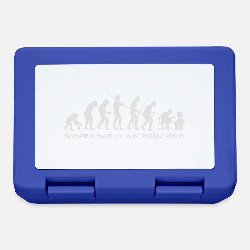 Darwin's Human Evolution From Ape To Digital Man. - Lunchbox - royal blue