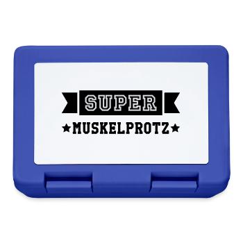 Kräftig Muskulös Muskelprotz Stämmig bodybuilding - Brotdose - Royalblau - Vorne