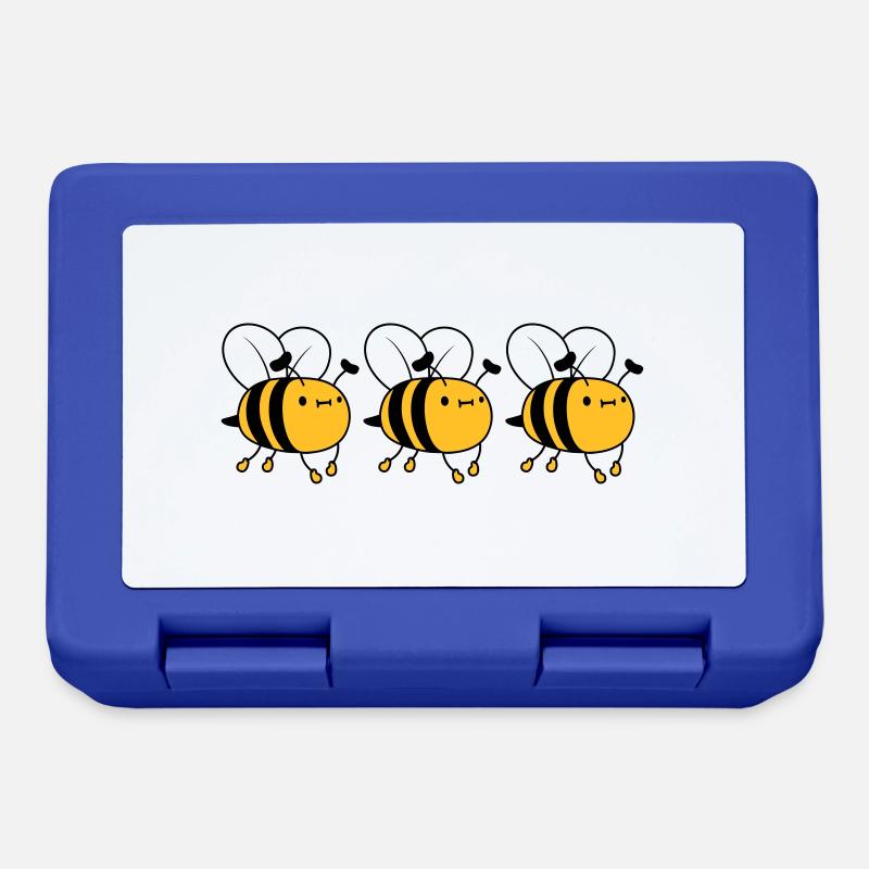 3 fleissige Bienen - Brotdose - Royalblau