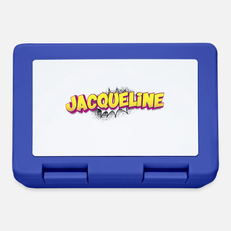 Jacqueline Benutzerdefinierter Name Comic-Stil Pop-Art, - Brotdose - Royalblau