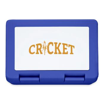 Cricket Lettering with Bat - Kricket - Brotdose - Royalblau - Vorne