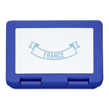 france foot supporter banniere - Boîte à goûter - bleu royal - Devant