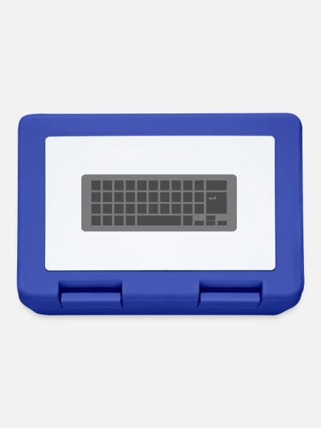 Computer Tastatur Keyboard - Brotdose - Royalblau