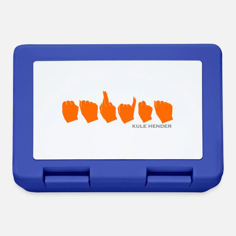 Marina (orange avec ongles blancs) - Boîte à goûter - bleu royal