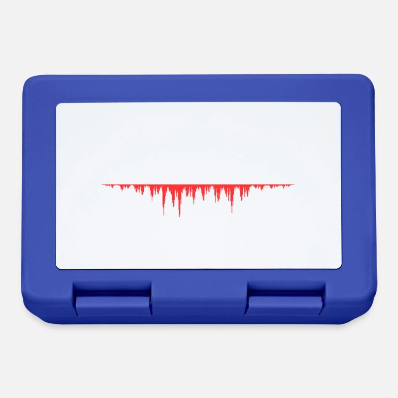 Red Sound Wave - Lunchbox - royal blue