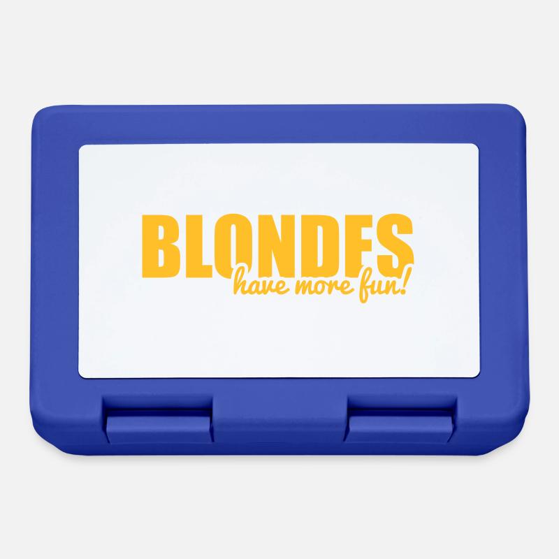 Blondes have more fun! - Lunchbox - royal blue