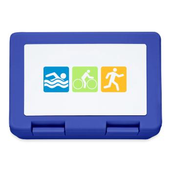 colorful sport buttons pictogram cool logo swim bike - Lunchbox - royal blue - Front