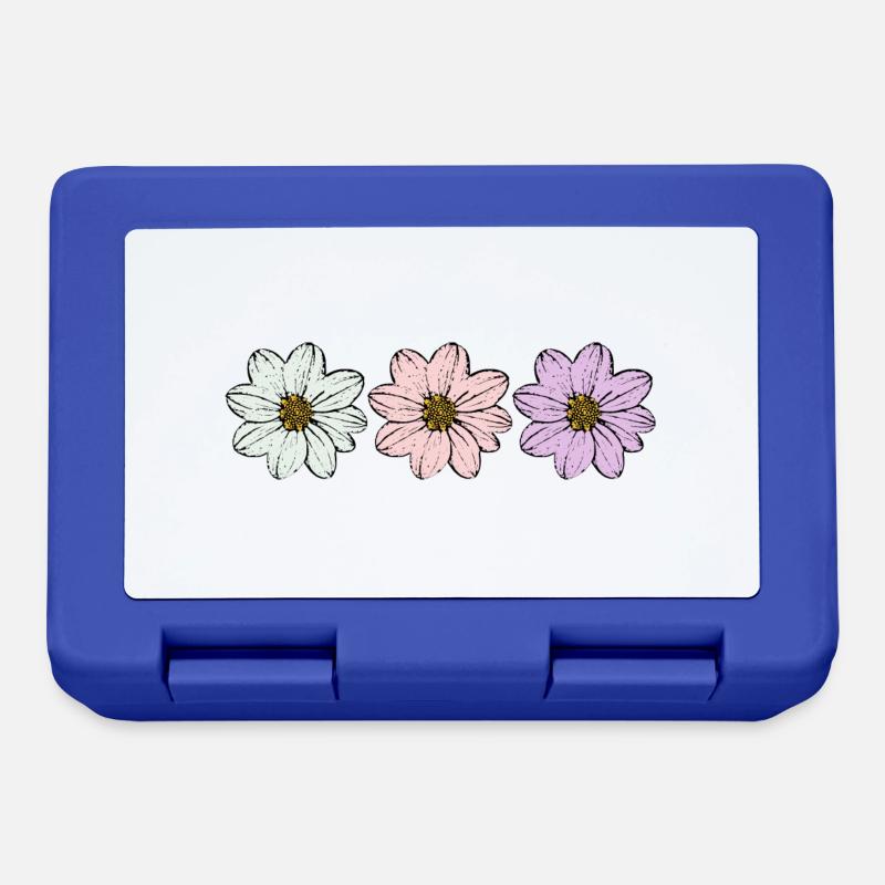 Fleur fleur pastel fleurs fleurs pastel lilas - Boîte à goûter - bleu royal