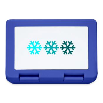 Trois flocons de neige - Boîte à goûter - bleu royal - Devant