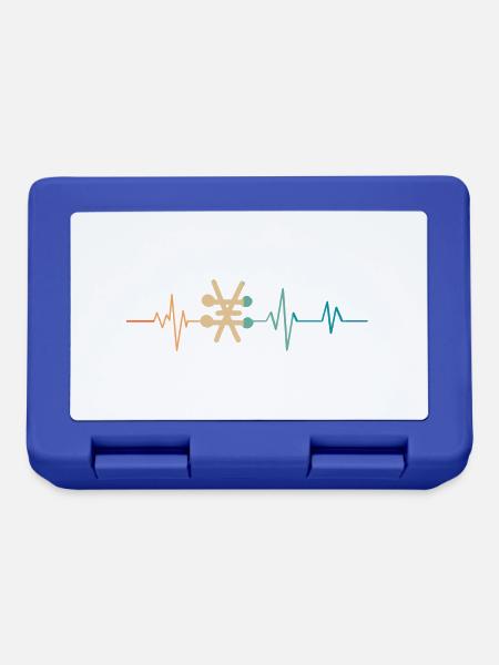 Retro Herzschlag Alchemistisches Symbol - Brotdose - Royalblau