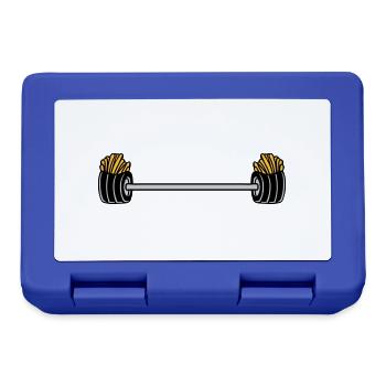 Weightlifting French Fries Bodybuilder - Lunchbox - royal blue - Front