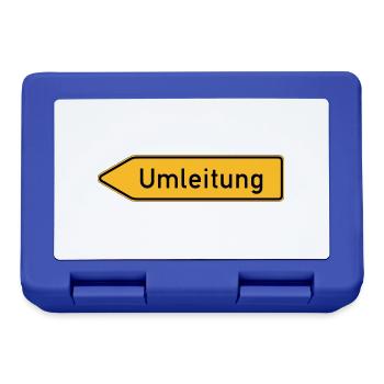 Umleitung Links - Brotdose - Royalblau - Vorne