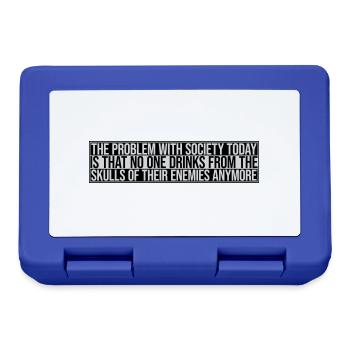 drinks from enemies skulls - Lunchbox - royal blue - Front
