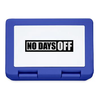 no days off quote - Lunchbox - royal blue - Front