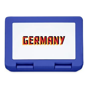 Allemagne Allemagne 3D effet couleurs noir rouge G - Boîte à goûter - bleu royal - Devant