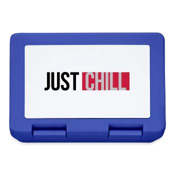 Just Chill Text Logo - Brotdose - Royalblau - Vorne