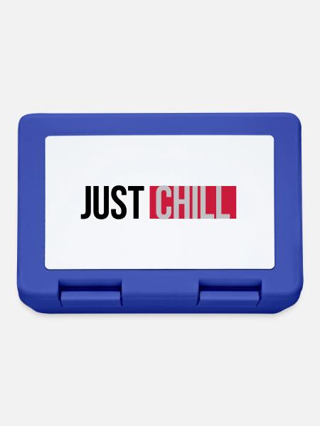 Just Chill Text Logo - Brotdose - Royalblau