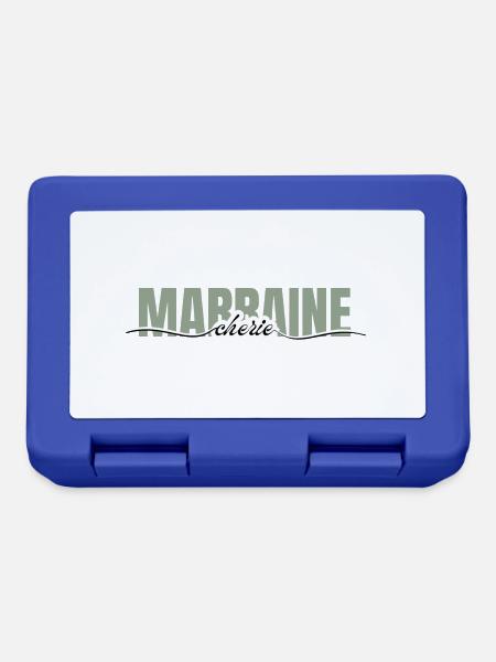 marraine chérie -cadeau marraine - Boîte à goûter - bleu royal