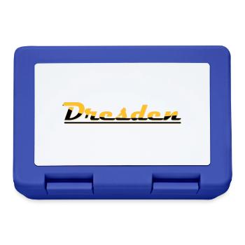 Schriftzug Dresden - Brotdose - Royalblau - Vorne
