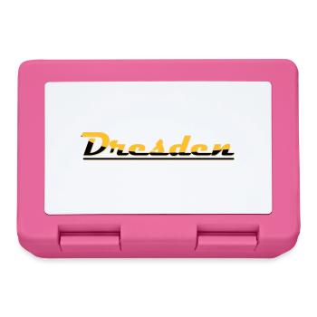 Schriftzug Dresden - Brotdose - Pink - Vorne