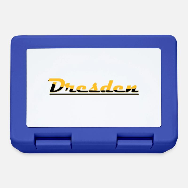 Schriftzug Dresden - Brotdose - Royalblau