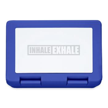 inhale exhale yoga Zitat - Brotdose - Royalblau - Vorne