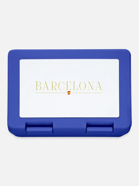Barcelona, Spanien Stil Design T-Shirt - Brotdose - Royalblau