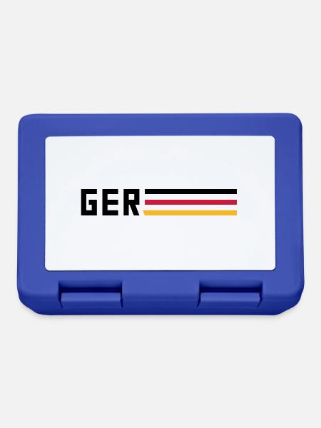 GER Flagge Logo Mannschaft Team Deutschland Sport - Brotdose - Royalblau