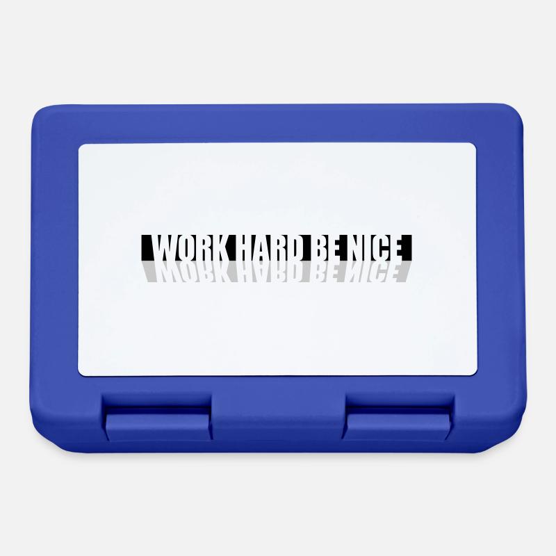 Work Hard Nice - Brotdose - Royalblau