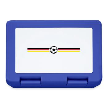 fussball streifen deutschland - Brotdose - Royalblau - Vorne