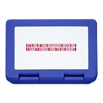 you disagree with me - Lunchbox - royal blue - Front