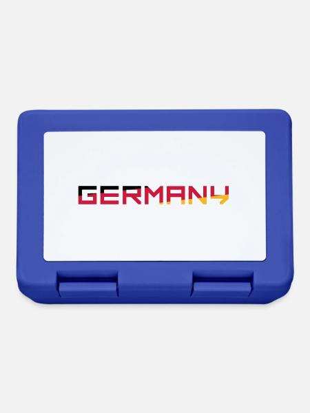 Team Germany Deutschland Farben Schwarz Rot Gold G - Brotdose - Royalblau