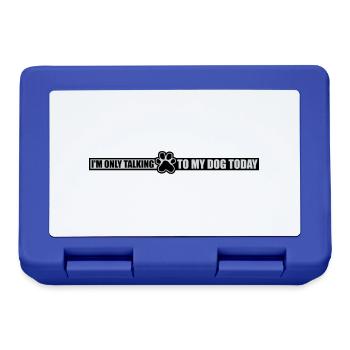 only talking to dog - Lunchbox - royal blue - Front