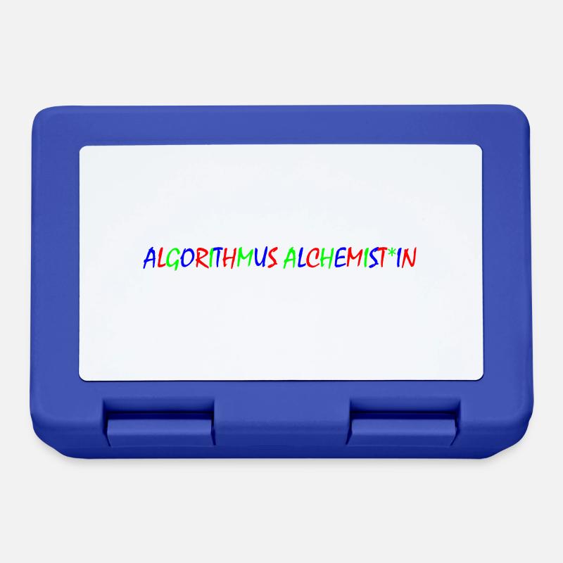 Algorithm Alchemist – Typographie colorée - Boîte à goûter - bleu royal