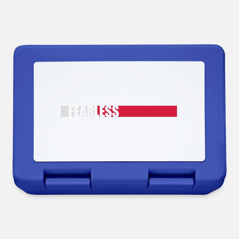 fearless Text Zitat Design - Brotdose - Royalblau