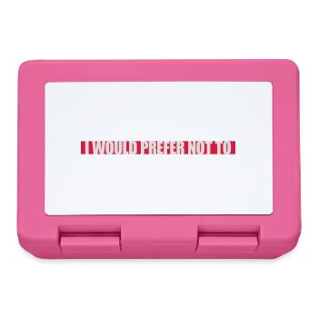 I prefer not to - Lunchbox - pink - Front