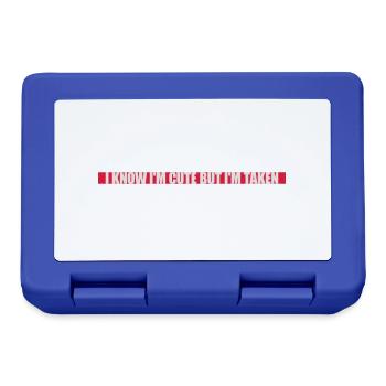 cute but taken quote - Lunchbox - royal blue - Front