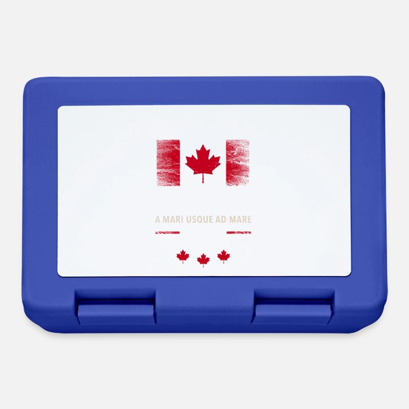 drapeau drapeau à la feuille d'érable d'érable Canada 2 - Boîte à goûter - bleu royal
