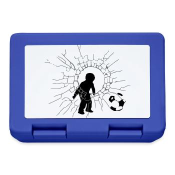 Fußball Junge - Brotdose - Royalblau - Vorne