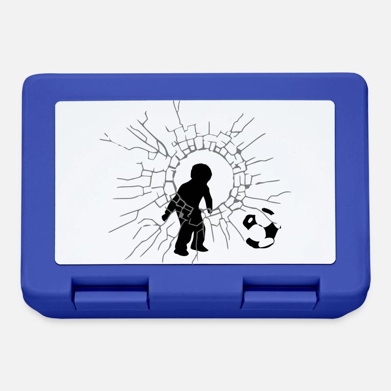 Fußball Junge - Brotdose - Royalblau