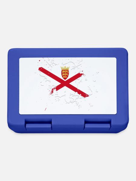 Jersey Flagge als Farbklecks - Brotdose - Royalblau