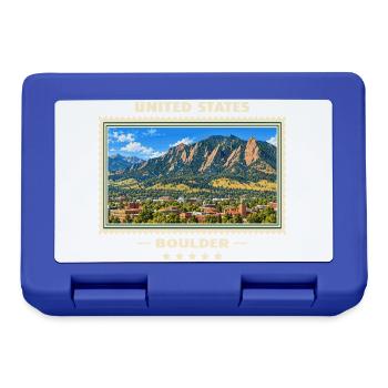 Vereinigte Staaten Boulder Vintage Reisemarke - Brotdose - Royalblau - Vorne