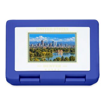 Vereinigte Staaten Denver Vintage Reisemarke - Brotdose - Royalblau - Vorne
